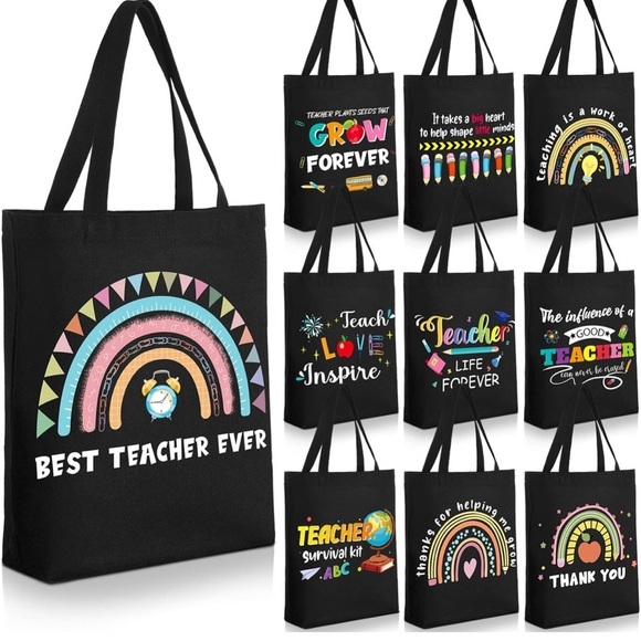 unbranded Handbags - Black Teacher-Themed Shoulder Bag (Random 1pc)
